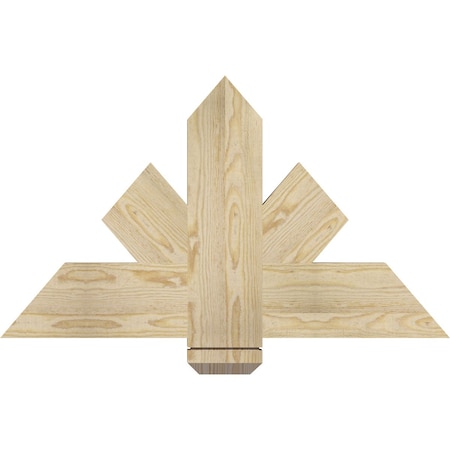 Ekena Millwork Kennewick Rough Sawn Timber Gable Bracket, Douglas Fir, 36"W x 21"H x 2"D x 6"F, 14/12 Pitch GBW036X21X0206KEN00RDF
